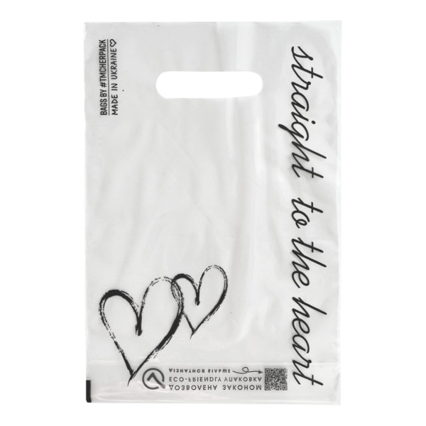 Пакет банан 20х30(+2,5) 51мкм LDPE прозорий "Straight to the heart" (100шт/уп|1000шт/ящ) CHP037(CHP037)