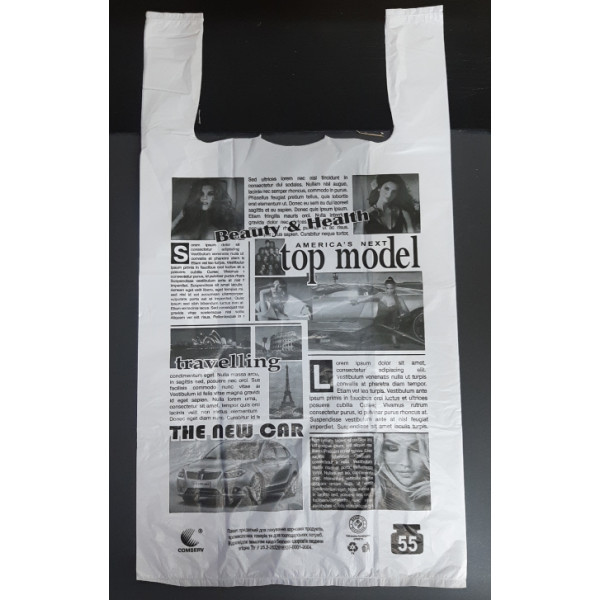 Пакет "Майка" "Еко" 30х55см, щільність 40 мкм