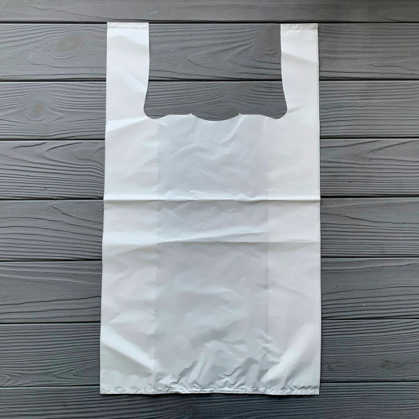 Пакет майка белая 29х50 см (100шт) 50 МкМ
