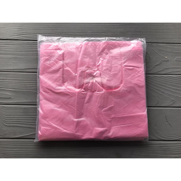 Пакет майка рожева 24х43 С20