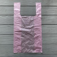 Пакет Майка "Горох" рожева 22х43см (200шт/уп)