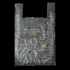 Пакет майка 34х57см 25мкм HDPE графіт "City UA" (50шт/уп|500шт/ящ) CHP076(CHP076)
