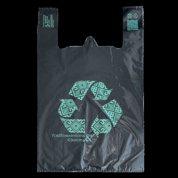 Пакет майка 40х69см 51мкм LDPE чорний "LOVE UA" (50шт/уп|500шт/ящ) СHP068(СHP068)