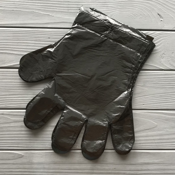 Рукавички Україна фасувальні поліетиленові (чорні)