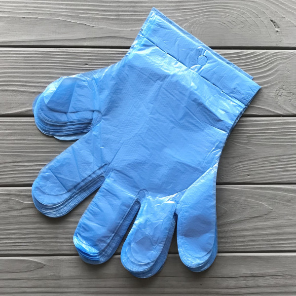 Рукавички Україна фасувальні поліетиленові (сині)
