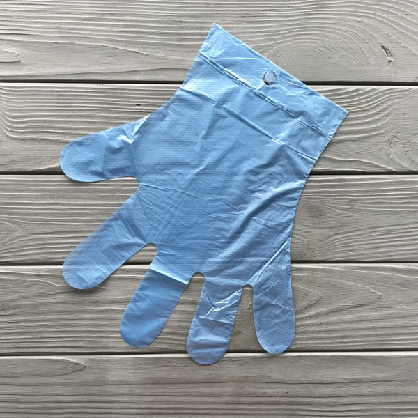 Рукавички Україна фасувальні поліетиленові (сині)