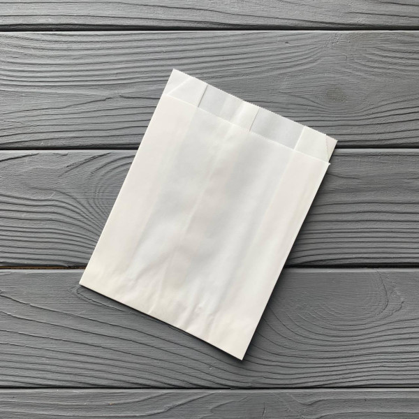 Пакет саше белый 170х120х50 мм (средняя жиростойкость) 199Ф
