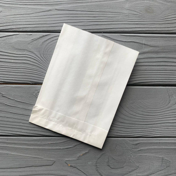 Пакет саше белый 170х120х50 мм (средняя жиростойкость) 199Ф
