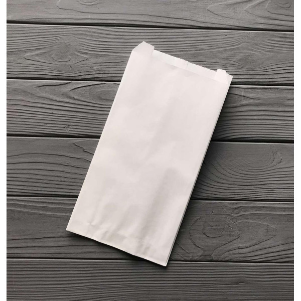 Пакет саше білий 280х140х50 мм. 65гр/м2 (середня жиростійкість) 935Ф
