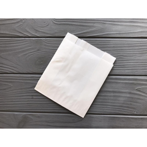 Пакет саше білий 150х120х50 мм. 122Ф (максимальна жиростійкість)