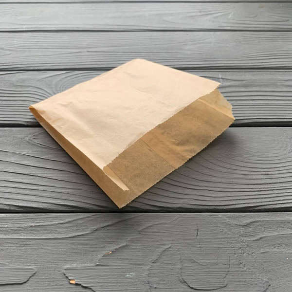 Пакет саше коричневий 140х120х30 мм (середня жиростійкість) 198Ф