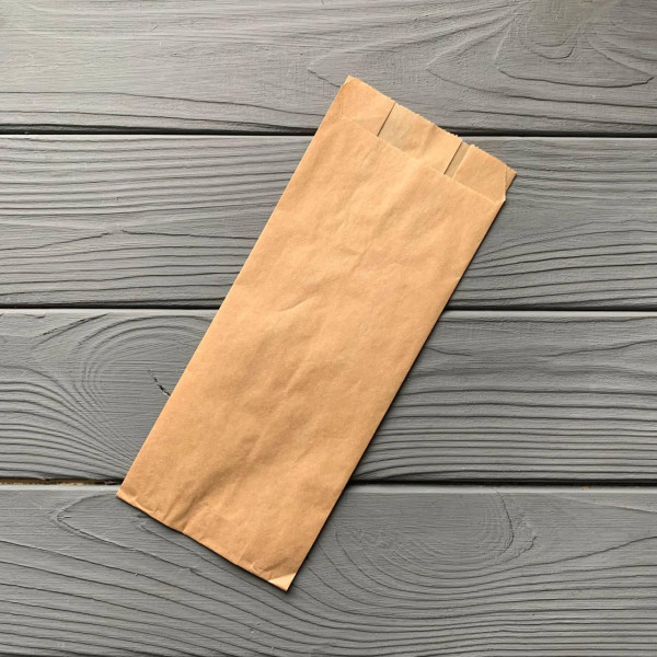 Пакет саше коричневий 230х90х50 мм 40гр/м2 (середня жиростійкість) 214Ф