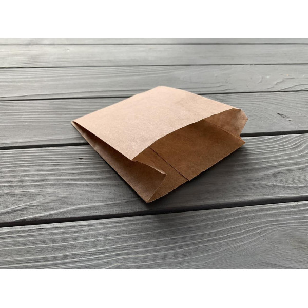 Пакет саше коричневий (жиростійкий 75 гр/м2) 150х120х50 мм. 141Ф