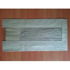 Бумажный пакет с прозрачной вставкой 290х140х50/60 мм