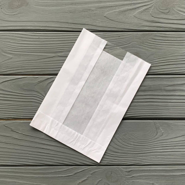 Пакет з прозорою вставкою 210х140х50 мм. 187Ф