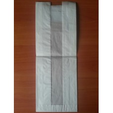Бумажный пакет с прозрачной вставкой 390х140х50/40 мм 108