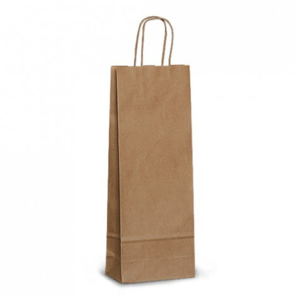 Пакет з ручками паперовий 150x90x390 мм темно-синій