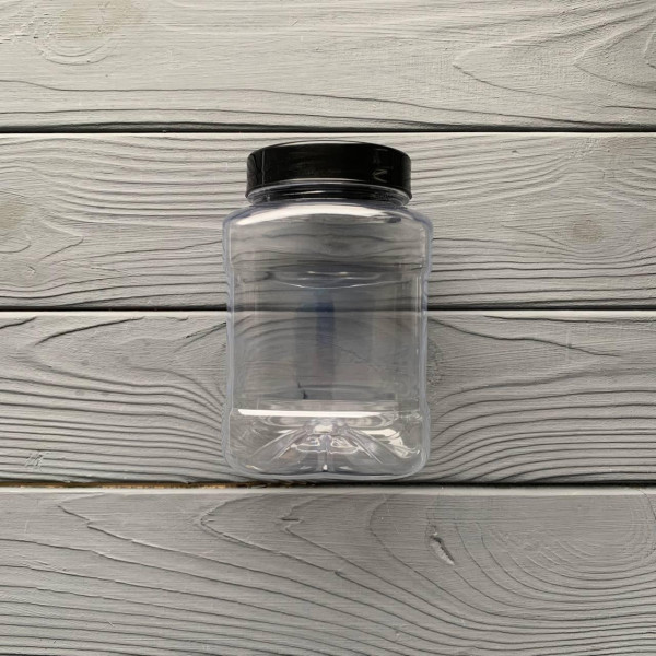 Банка ПЭТ 500 мл 63мм с крышкой (квадрат) 100шт
