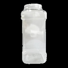 Банка ПЕТ 1л 63мм з кришкою (квадрат) 100шт(Pban1L)