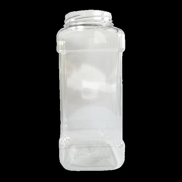 Банка ПЕТ 1л 63мм з кришкою (квадрат) 100шт(Pban1L)