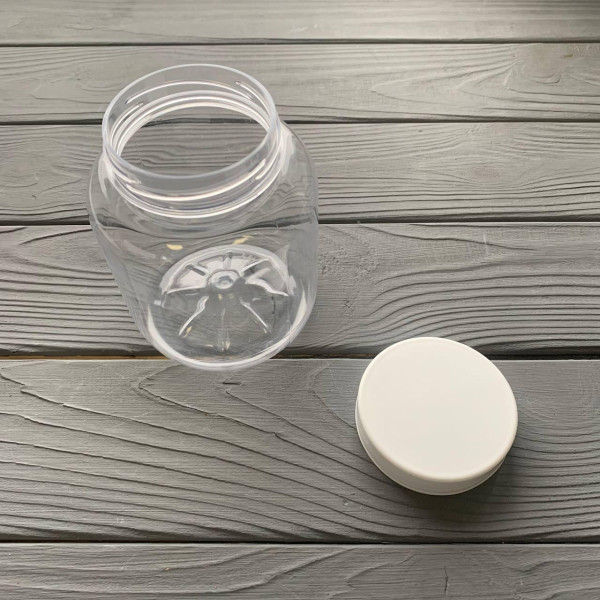 Банка ПЭТ 500 мл 63мм с крышкой (круглая) 100шт Арт.Pban500Kr