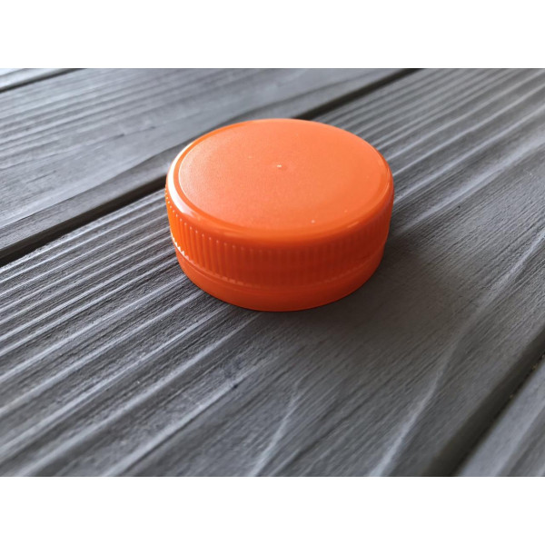 Кришка для ПЕТ пляшки з широким горлом, Помаранчева 38 мм