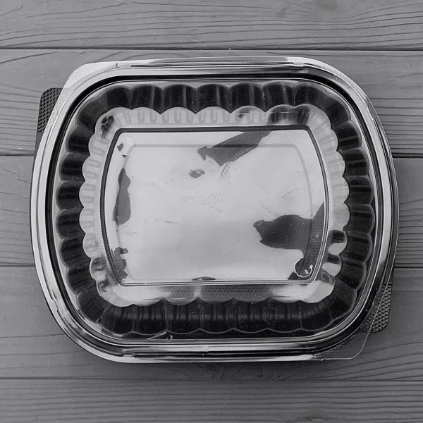 Контейнер PP T1/H48 черный с крышкой (50шт/уп|150шт/ящ)