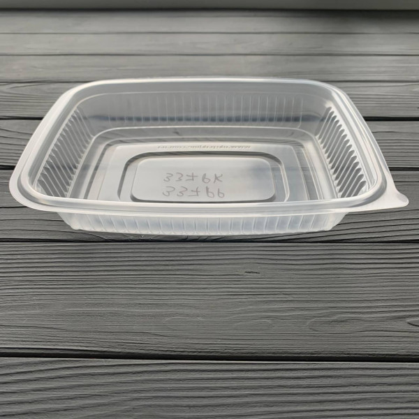 Контейнер прозрачен для вторых блюд с крышкой на 1 деление 337+337PK (400шт/ящ)