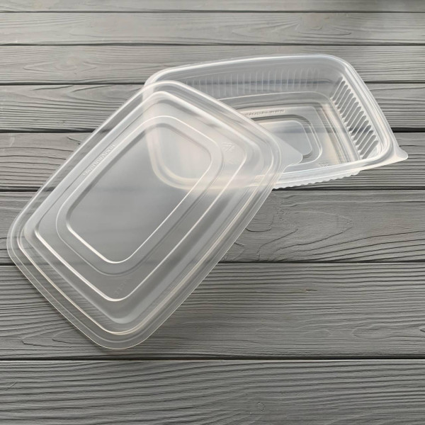 Контейнер прозрачен для вторых блюд с крышкой на 1 деление 337+337PK (400шт/ящ)