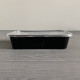 Контейнер Gloss прямокутний з кришкою 650мл чорний PP (50/250) Gloss650