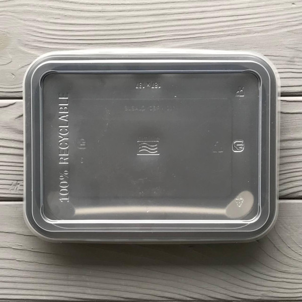 Крышка PP для контейнера 187х137 Т1/Т2 прозрачная (400шт/ящ) КТ1/2
