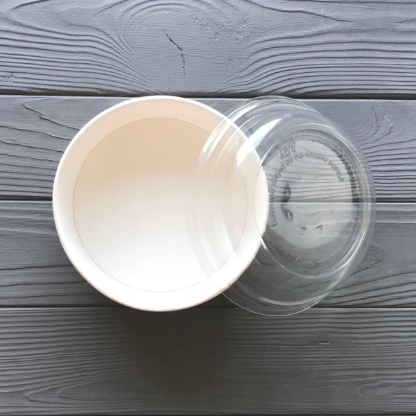 Супник(салатник) с крышкой крафт 750 мл (50шт уп /400шт ящик) 750003
