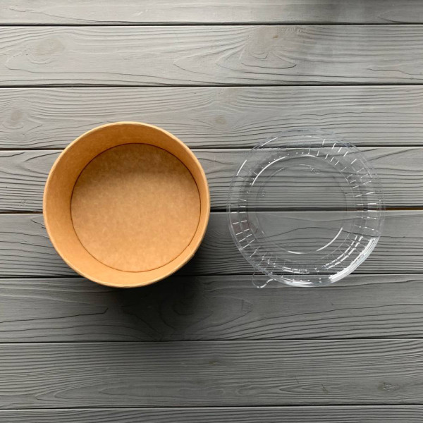 Салатник з кришкою крафт 1100 мл (300шт/ящ)