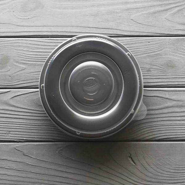 Супник (салатник) черный с крышкой 350мл RB-350 (400шт/ящ)
