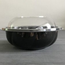 Салатник с крышкой черный 1000мл (330шт) УК-107