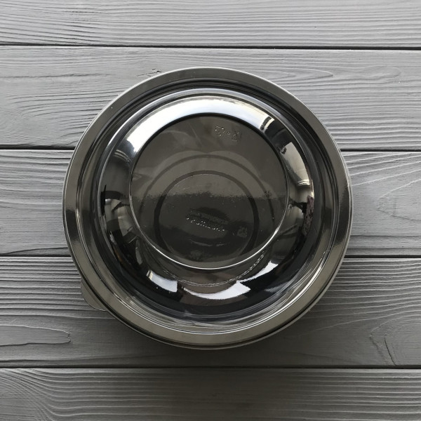 Салатник с крышкой черный 1000мл (330шт) УК-107
