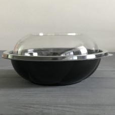 Салатник з кришкою чорний 750мл (330шт) УК-107А