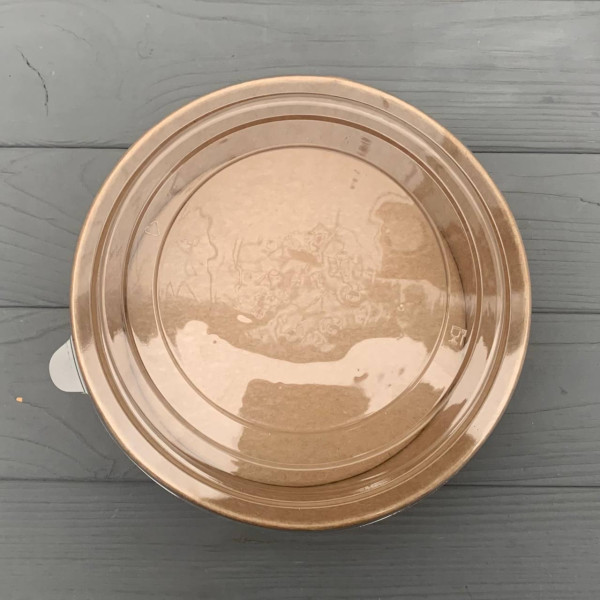 Салатник  крафт 1300 мл з кришкою (50шт/уп|300шт/ящ)