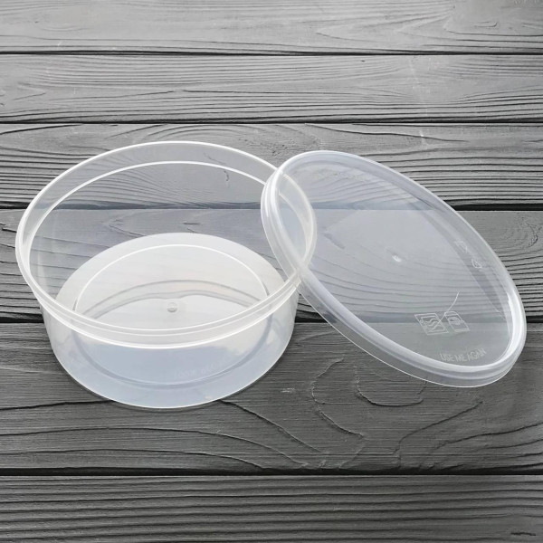 Контейнер PP з кришкою 350мл прозорий D-125 (450шт/ящ)