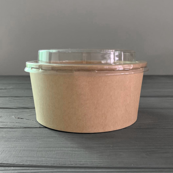 Салатник з кришкою крафт/крафт 750мл H-67мм ø=145 (50/400)