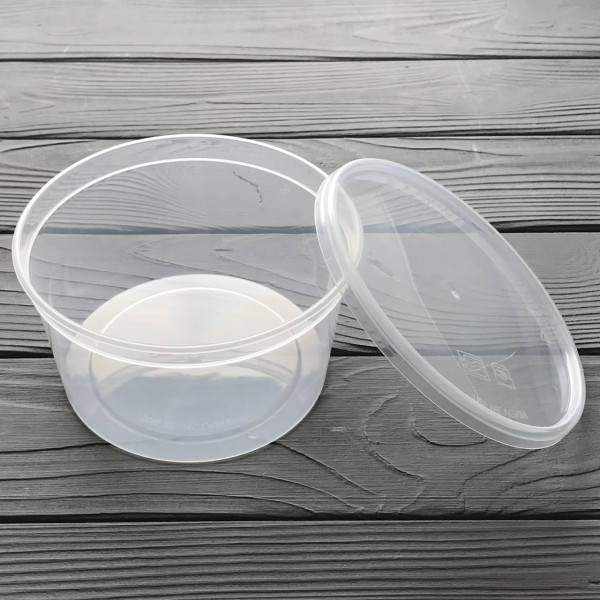 Контейнер PP з кришкою 500мл прозорий D-125 (450шт/ящ)