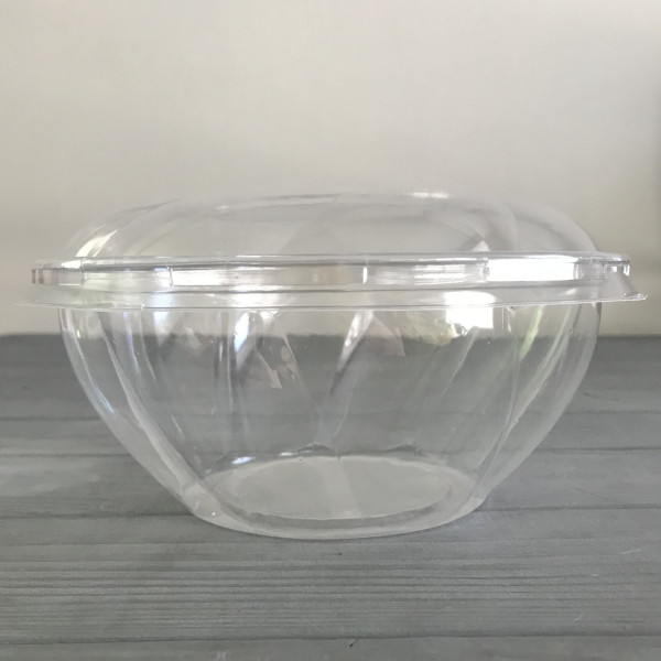 Салатник с крышкой 850 мл (прозрачный низ, прозрачный верх) 850P