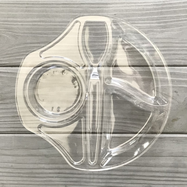 Салатник с крышкой 850 мл (прозрачный низ, прозрачный верх) 850P