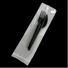 Набір столових одноразових приладів в інд.уп. STANDART (Виделка+ніж) чорний (100шт/уп|1000шт/ящ)(НАП5)