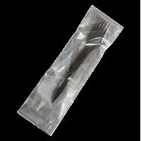 Набор одноразовых столовых приборов Люкс черный (вилка) НАП11(НАП11)
