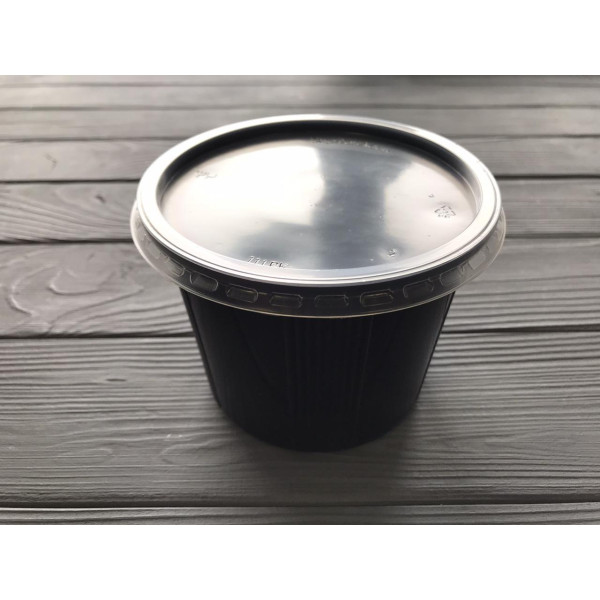 Супник – черный контейнер с крышкой (110083BL) 500мл
