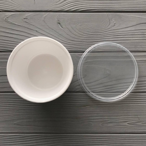 Супник из вспененного полистирола с крышкой, 330 мл УКРАИНА (25шт/уп|500шт/ящ)