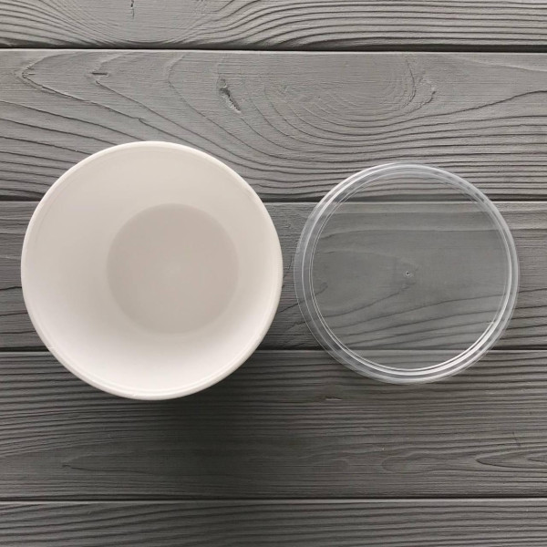 Супник из вспененного полистирола с крышкой, 500 мл УКРАИНА (25шт/уп|500шт/ящ)