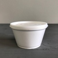 Супник зі спіненого полістиролу з кришкою, 350 мл ПОЛЬЩА