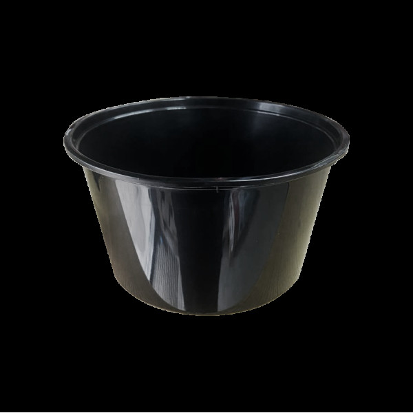 Супник з кришкою круглий чорний ⌀120мм 500мл (50шт/уп|500шт) NSB500(NSB500)